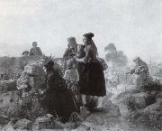 Carl Hubner Deutsche Auswanderer oil painting